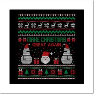 Make Christmas Great Again Ugly sweater Posters and Art
